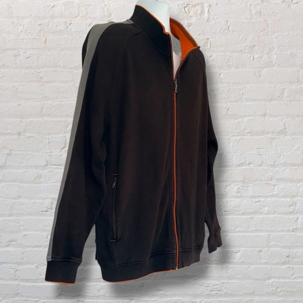 Tommy Bahama San Francisco Giants Full Zip Jacket L MLB Baseball Black Orange